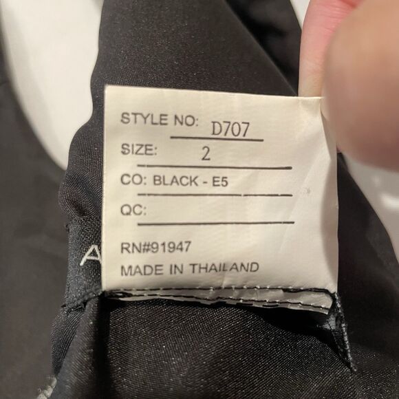 Alfred Sung Style: D7077 Bridesmaid Formal Prom Dance Taffeta Black Dress-2 - Picture 11 of 16